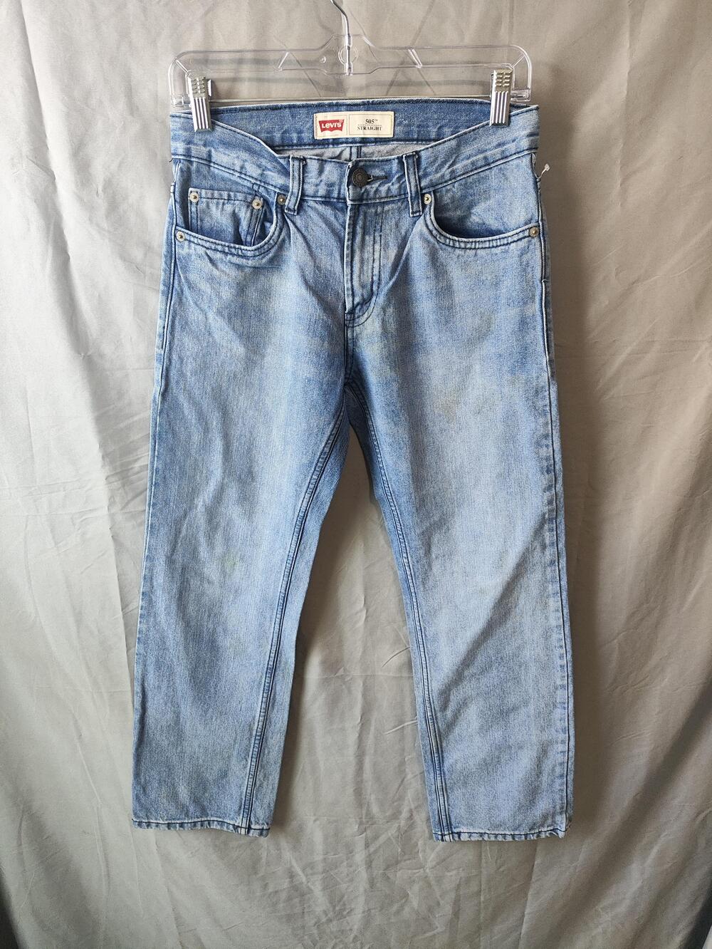 Levis 505 Jeans Womens 14 Regular 27x27 Straight Leg Medium Wash Denim Pants